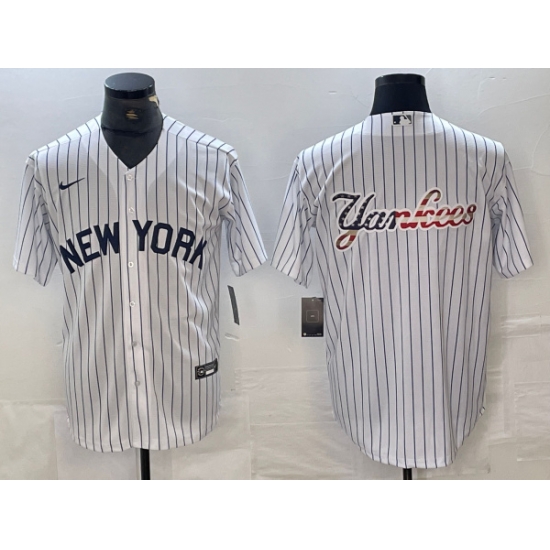 Men New York Yankees Team Big Logo White Cool Base Stitched Baseball Jersey 4 Men New York Yankees Team Big Logo White Cool Base Stitched Baseball Jersey 4
