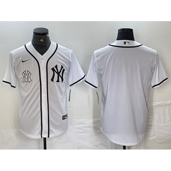 Men New York Yankees White Team Big Logo Cool Base Stitched Baseball Jersey 15 Men New York Yankees White Team Big Logo Cool Base Stitched Baseball Jersey 15