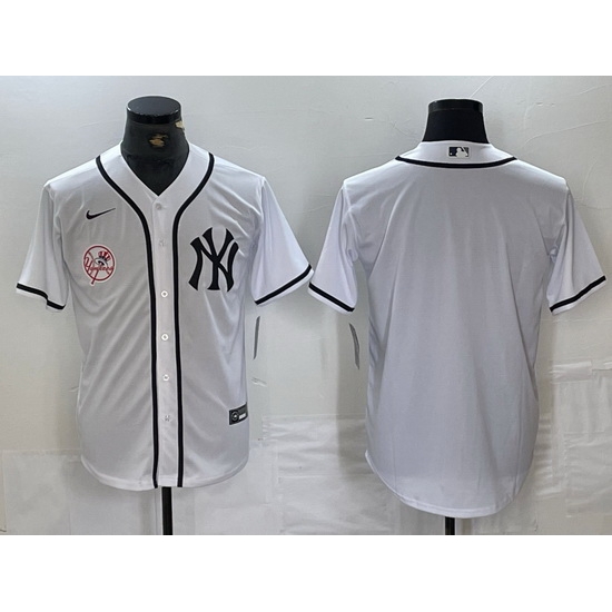 Men New York Yankees White Team Big Logo Cool Base Stitched Baseball Jersey 30 Men New York Yankees White Team Big Logo Cool Base Stitched Baseball Jersey 30