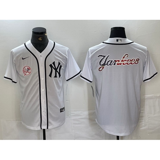 Men New York Yankees White Team Big Logo Cool Base Stitched Baseball Jersey 5 Men New York Yankees White Team Big Logo Cool Base Stitched Baseball Jersey 5