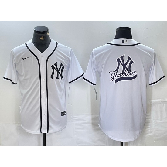 Men New York Yankees White Team Big Logo Cool Base Stitched Baseball Jersey 6 Men New York Yankees White Team Big Logo Cool Base Stitched Baseball Jersey 6