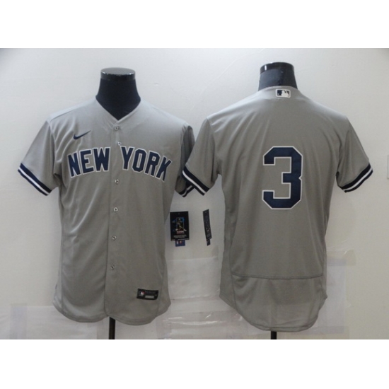 Men Nike New York Yankees 3 Babe Ruth Gray MLB Jersey Men Nike New York Yankees 3 Babe Ruth Gray MLB Jersey