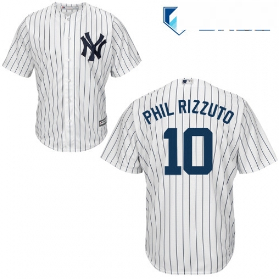 Mens Majestic New York Yankees 10 Phil Rizzuto Replica White Home MLB Jersey Mens Majestic New York Yankees 10 Phil Rizzuto Replica White Home MLB Jersey