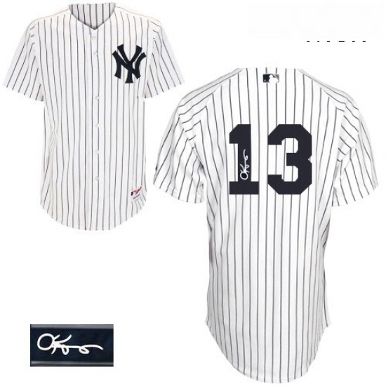 Mens Majestic New York Yankees 13 Alex Rodriguez Authentic White Home Autographed MLB Jersey Mens Majestic New York Yankees 13 Alex Rodriguez Authentic White Home Autographed MLB Jersey