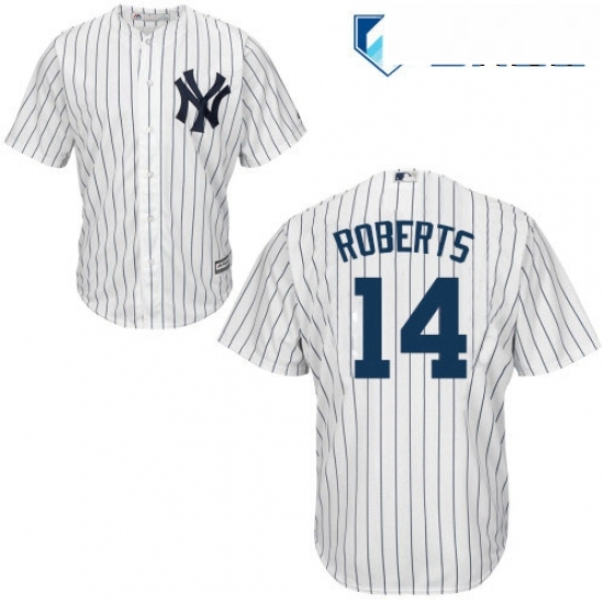 Mens Majestic New York Yankees 14 Brian Roberts Replica White Home MLB Jersey Mens Majestic New York Yankees 14 Brian Roberts Replica White Home MLB Jersey