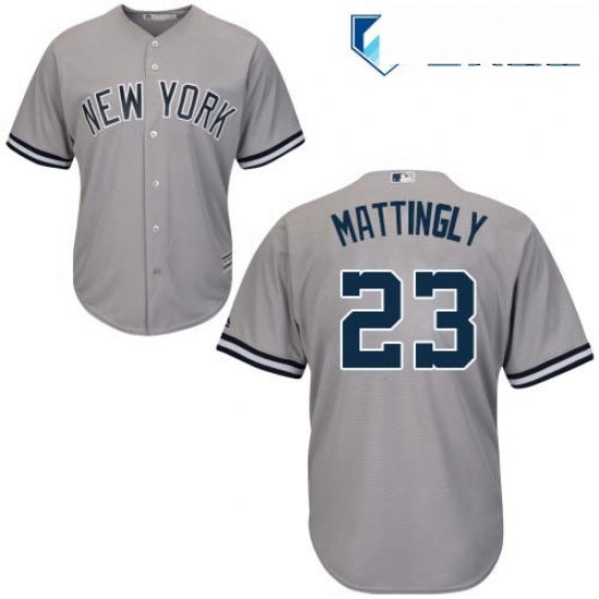 Mens Majestic New York Yankees 23 Don Mattingly Replica Grey Road MLB Jersey Mens Majestic New York Yankees 23 Don Mattingly Replica Grey Road MLB Jersey