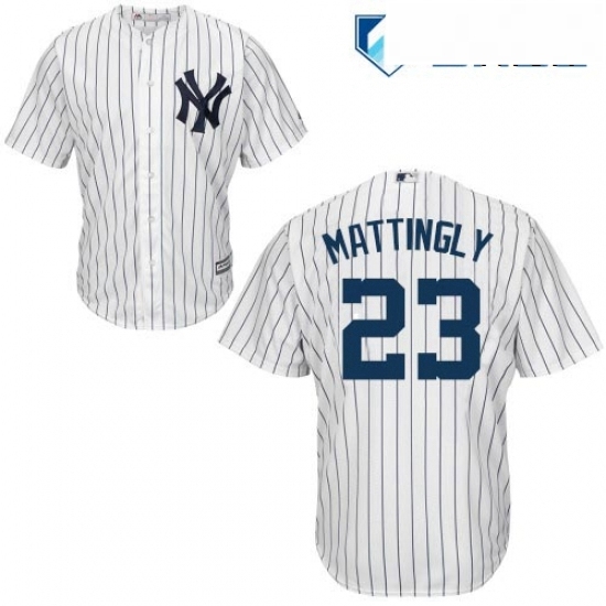 Mens Majestic New York Yankees 23 Don Mattingly Replica White Home MLB Jersey Mens Majestic New York Yankees 23 Don Mattingly Replica White Home MLB Jersey