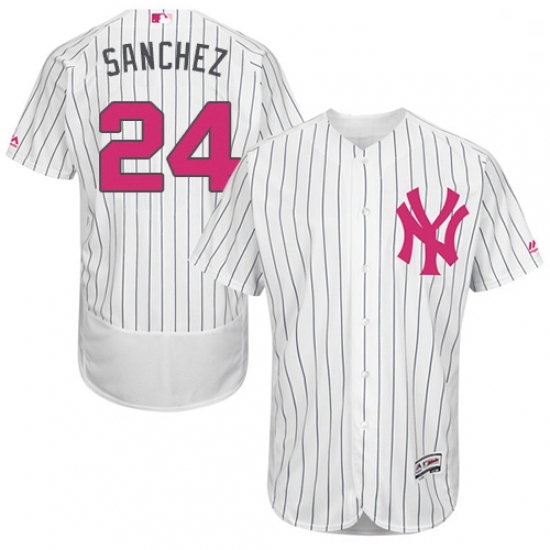 Mens Majestic New York Yankees 24 Gary Sanchez Authentic White 2016 Mothers Day Fashion Flex Base MLB Jersey Mens Majestic New York Yankees 24 Gary Sanchez Authentic White 2016 Mothers Day Fashion Flex Base MLB Jersey