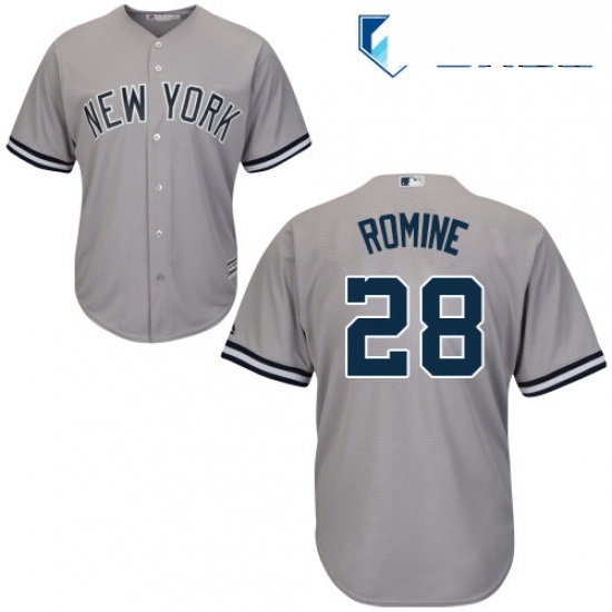 Mens Majestic New York Yankees 28 Austin Romine Replica Grey Road MLB Jersey Mens Majestic New York Yankees 28 Austin Romine Replica Grey Road MLB Jersey