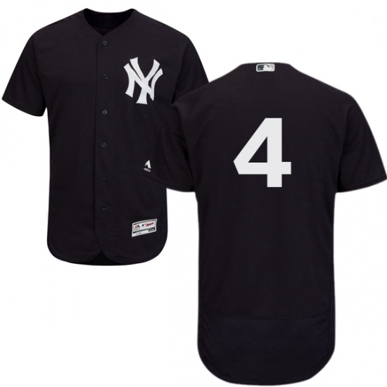 Mens Majestic New York Yankees 4 Lou Gehrig Navy Blue Alternate Flex Base Authentic Collection MLB Jersey Mens Majestic New York Yankees 4 Lou Gehrig Navy Blue Alternate Flex Base Authentic Collection MLB Jersey