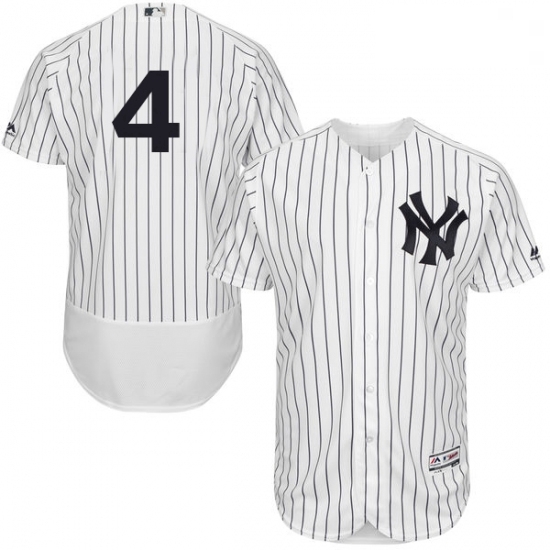 Mens Majestic New York Yankees 4 Lou Gehrig White Home Flex Base Authentic Collection MLB Jersey Mens Majestic New York Yankees 4 Lou Gehrig White Home Flex Base Authentic Collection MLB Jersey