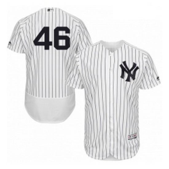 Mens Majestic New York Yankees 46 Andy Pettitte White Home Flex Base Authentic Collection MLB Jersey Mens Majestic New York Yankees 46 Andy Pettitte White Home Flex Base Authentic Collection MLB Jersey