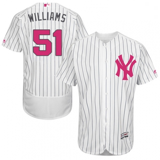 Mens Majestic New York Yankees 51 Bernie Williams Authentic White 2016 Mothers Day Fashion Flex Base Jersey Mens Majestic New York Yankees 51 Bernie Williams Authentic White 2016 Mothers Day Fashion Flex Base Jersey