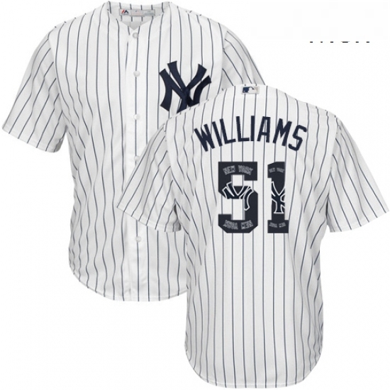 Mens Majestic New York Yankees 51 Bernie Williams Authentic White Team Logo Fashion MLB Jersey Mens Majestic New York Yankees 51 Bernie Williams Authentic White Team Logo Fashion MLB Jersey