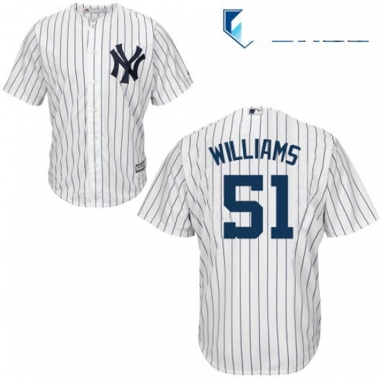 Mens Majestic New York Yankees 51 Bernie Williams Replica White Home MLB Jersey Mens Majestic New York Yankees 51 Bernie Williams Replica White Home MLB Jersey