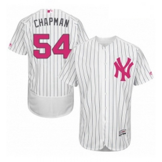 Mens Majestic New York Yankees 54 Aroldis Chapman Authentic White 2016 Mothers Day Fashion Flex Base Jersey Mens Majestic New York Yankees 54 Aroldis Chapman Authentic White 2016 Mothers Day Fashion Flex Base Jersey