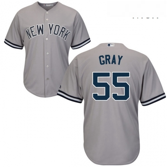 Mens Majestic New York Yankees 55 Sonny Gray Replica Grey Road MLB Jersey Mens Majestic New York Yankees 55 Sonny Gray Replica Grey Road MLB Jersey