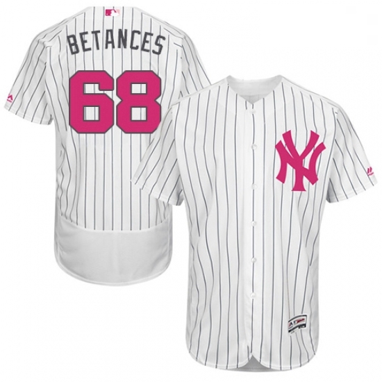 Mens Majestic New York Yankees 68 Dellin Betances Authentic White 2016 Mothers Day Fashion Flex Base Jersey Mens Majestic New York Yankees 68 Dellin Betances Authentic White 2016 Mothers Day Fashion Flex Base Jersey
