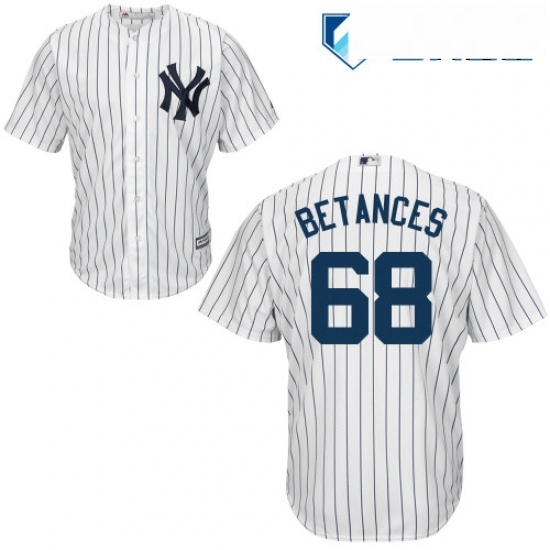 Mens Majestic New York Yankees 68 Dellin Betances Replica White Home MLB Jersey Mens Majestic New York Yankees 68 Dellin Betances Replica White Home MLB Jersey