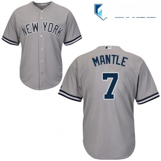 Mens Majestic New York Yankees 7 Mickey Mantle Replica Grey Road MLB Jersey Mens Majestic New York Yankees 7 Mickey Mantle Replica Grey Road MLB Jersey