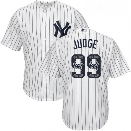 Mens Majestic New York Yankees 99 Aaron Judge Authentic White Team Logo Fashion MLB Jersey Mens Majestic New York Yankees 99 Aaron Judge Authentic White Team Logo Fashion MLB Jersey