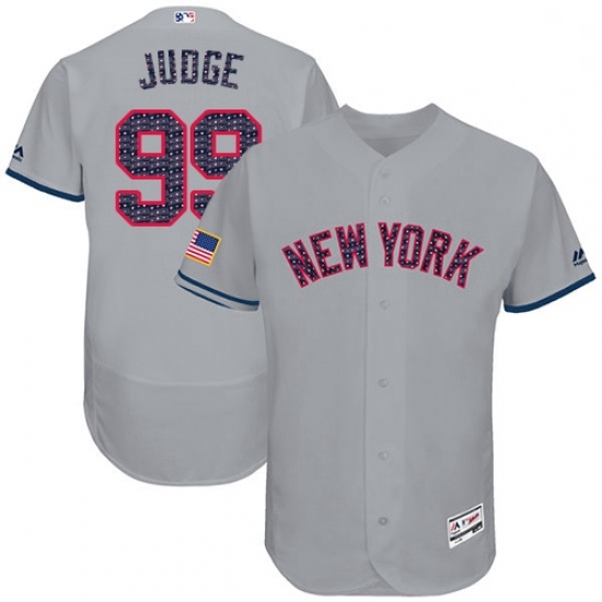 Mens Majestic New York Yankees 99 Aaron Judge Grey Stars Stripes Authentic Collection Flex Base MLB Jersey Mens Majestic New York Yankees 99 Aaron Judge Grey Stars Stripes Authentic Collection Flex Base MLB Jersey