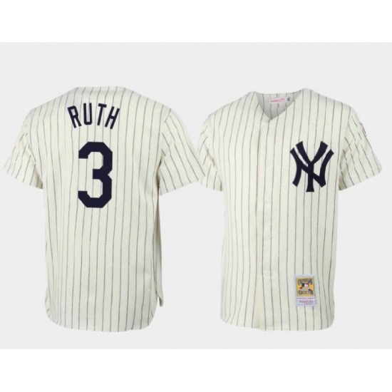 Mens Mitchell and Ness 1932 New York Yankees 3 Babe Ruth Replica White Throwback MLB Jersey I Mens Mitchell and Ness 1932 New York Yankees 3 Babe Ruth Replica White Throwback MLB Jersey I