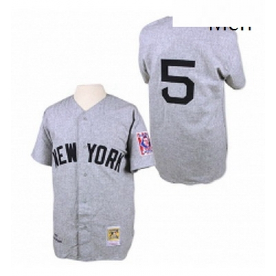 Mens Mitchell and Ness 1939 New York Yankees 5 Joe DiMaggio Authentic Grey Throwback MLB Jersey Mens Mitchell and Ness 1939 New York Yankees 5 Joe DiMaggio Authentic Grey Throwback MLB Jersey