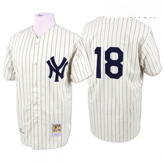Mens Mitchell and Ness New York Yankees 18 Don Larsen Authentic White 1956 Throwback MLB Jersey Mens Mitchell and Ness New York Yankees 18 Don Larsen Authentic White 1956 Throwback MLB Jersey