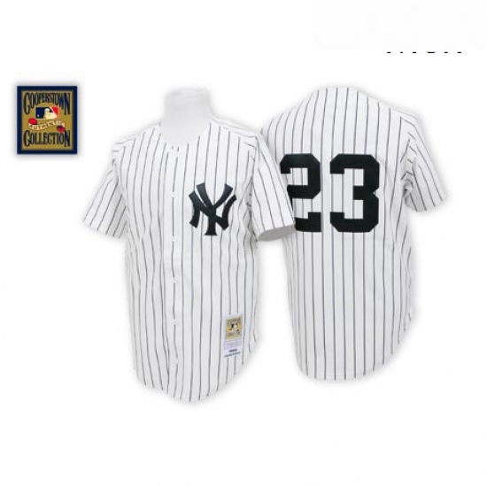 Mens Mitchell and Ness New York Yankees 23 Don Mattingly Replica White Throwback MLB Jersey Mens Mitchell and Ness New York Yankees 23 Don Mattingly Replica White Throwback MLB Jersey