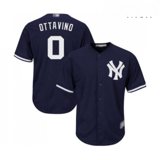 Mens New York Yankees 0 Adam Ottavino Replica Navy Blue Alternate Baseball Jersey 