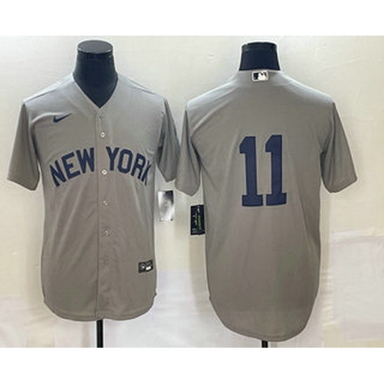 Men's New York Yankees #11 Anthony Volpe 2021 Grey Field of Dreams Cool Base Stitched Baseball Jersey Men's New York Yankees #11 Anthony Volpe 2021 Grey Field of Dreams Cool Base Stitched Baseball Jersey