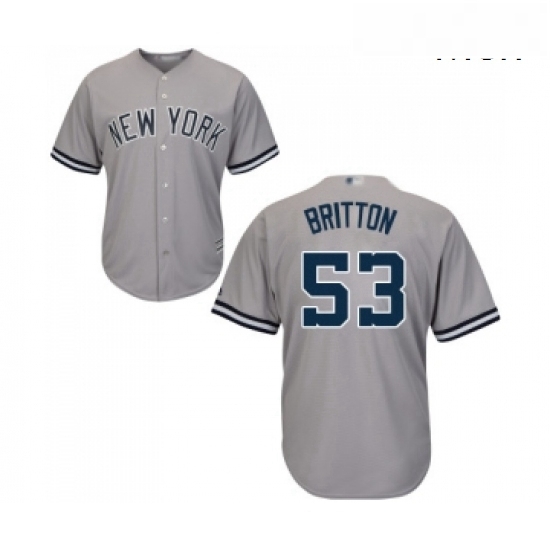 Mens New York Yankees 53 Zach Britton Replica Grey Road Baseball Jersey Mens New York Yankees 53 Zach Britton Replica Grey Road Baseball Jersey