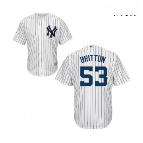Mens New York Yankees 53 Zach Britton Replica White Home Baseball Jersey Mens New York Yankees 53 Zach Britton Replica White Home Baseball Jersey