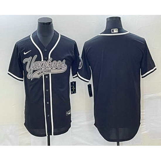 Men's New York Yankees Blank Black Cool Base Stitched Baseball Jerseys Men's New York Yankees Blank Black Cool Base Stitched Baseball Jerseys