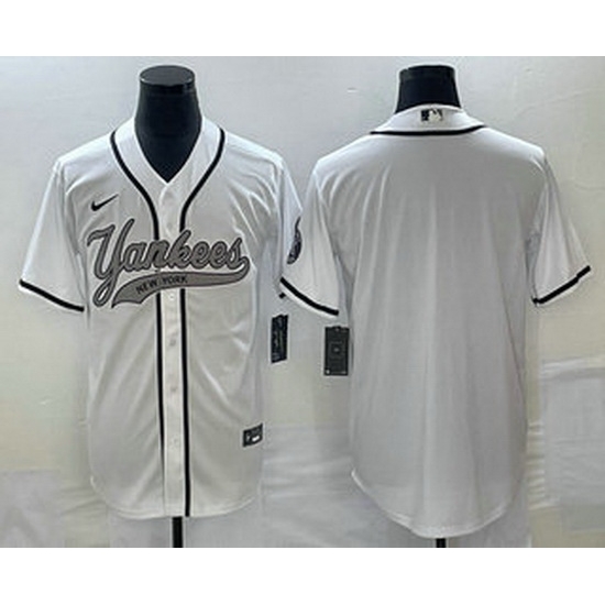 Men's New York Yankees Blank White Cool Base Stitched Baseball Jerseys Men's New York Yankees Blank White Cool Base Stitched Baseball Jerseys
