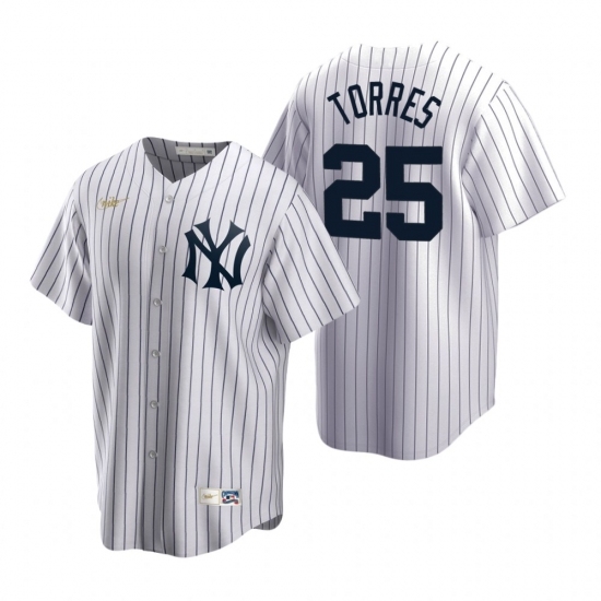 Mens Nike New York Yankees 25 Gleyber Torres White Cooperstown Collection Home Stitched Baseball Jersey Mens Nike New York Yankees 25 Gleyber Torres White Cooperstown Collection Home Stitched Baseball Jersey