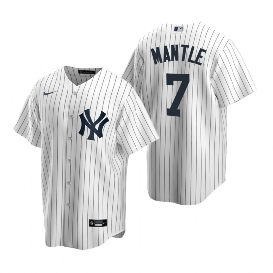 Mens Nike New York Yankees 7 Mickey Mantle White Home Stitched Baseball Jerse Mens Nike New York Yankees 7 Mickey Mantle White Home Stitched Baseball Jerse