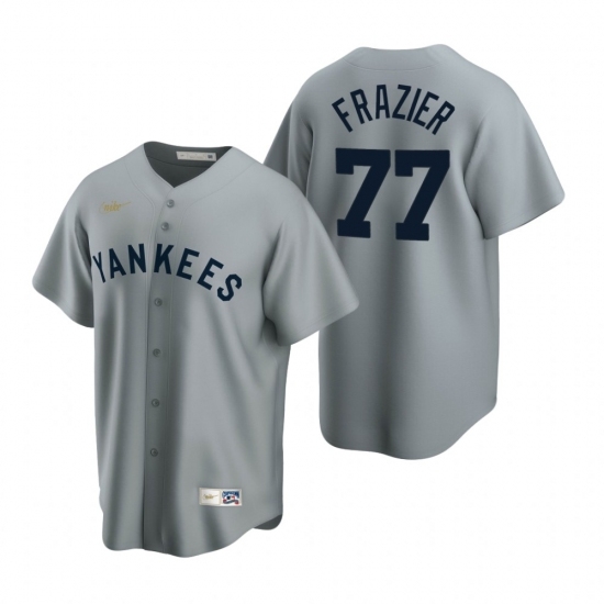 Mens Nike New York Yankees 77 Clint Frazier Gray Cooperstown Collection Road Stitched Baseball Jersey Mens Nike New York Yankees 77 Clint Frazier Gray Cooperstown Collection Road Stitched Baseball Jersey