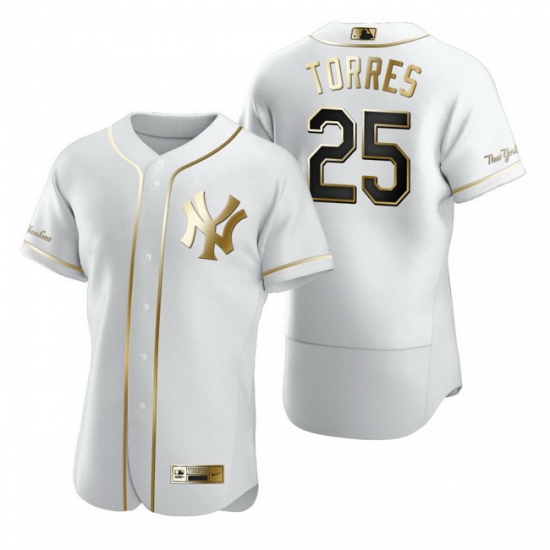 New York Yankees 25 Gleyber Torres White Nike Mens Authentic Golden Edition MLB Jersey New York Yankees 25 Gleyber Torres White Nike Mens Authentic Golden Edition MLB Jersey