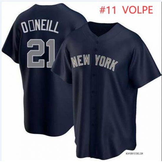 New York Yankees Rookie Anthony Volpe No. 11 Navy Blue Stitched MLB Jersey New York Yankees Rookie Anthony Volpe No. 11 Navy Blue Stitched MLB Jersey