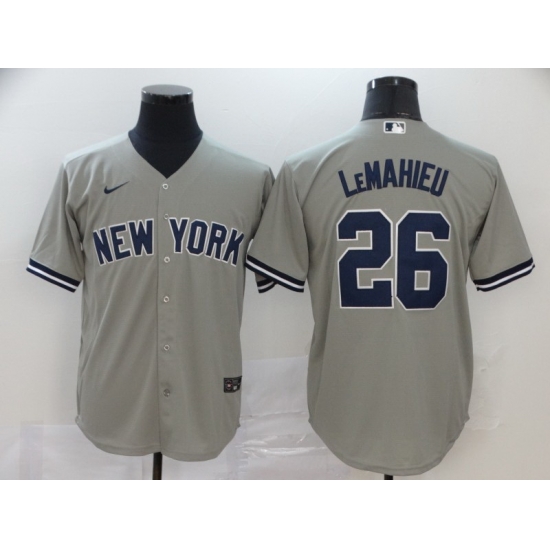 Yankees 26 DJ LeMahieu Gray 2020 Nike Cool Base Jersey Yankees 26 DJ LeMahieu Gray 2020 Nike Cool Base Jersey