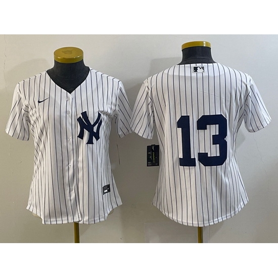 Women New York Yankees 13 Alex Rodriguez White Cool Base Stitched Jersey Women New York Yankees 13 Alex Rodriguez White Cool Base Stitched Jersey