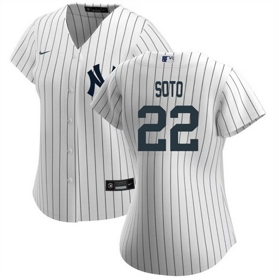 Women New York Yankees 22 Juan Soto White Cool Base Stitched Jersey 28Run Small 29 Women New York Yankees 22 Juan Soto White Cool Base Stitched Jersey 28Run Small 29