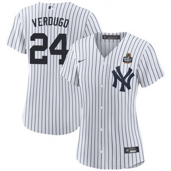 Women New York Yankees 24 Alex Verdugo White 2024 World Series Cool Base Stitched Baseball Jersey Women New York Yankees 24 Alex Verdugo White 2024 World Series Cool Base Stitched Baseball Jersey