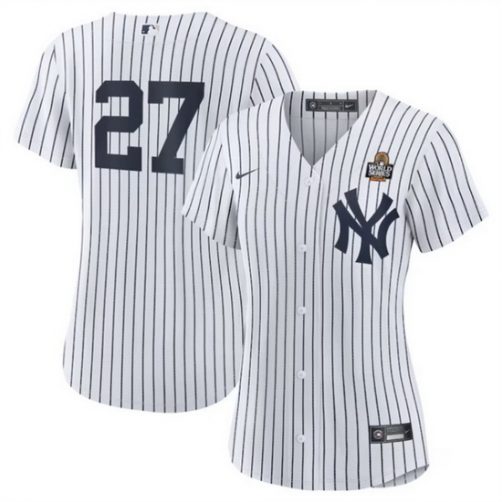 Women New York Yankees 27 Giancarlo Stanton White 2024 World Series Cool Base Stitched Baseball Jersey 1 Women New York Yankees 27 Giancarlo Stanton White 2024 World Series Cool Base Stitched Baseball Jersey 1