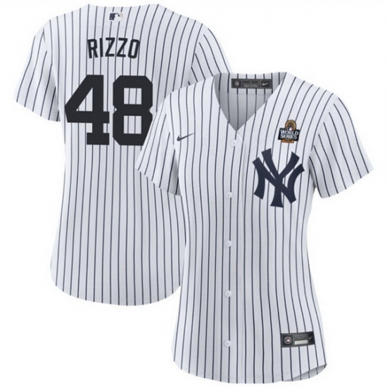 Women New York Yankees 48 Anthony Rizzo White 2024 World Series Cool Base Stitched Baseball Jersey Women New York Yankees 48 Anthony Rizzo White 2024 World Series Cool Base Stitched Baseball Jersey