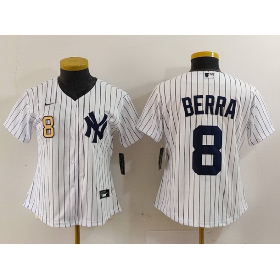 Women New York Yankees 8 Barra Grey White Team Cool Base Stitched Jersey 2 Women New York Yankees 8 Barra Grey White Team Cool Base Stitched Jersey 2