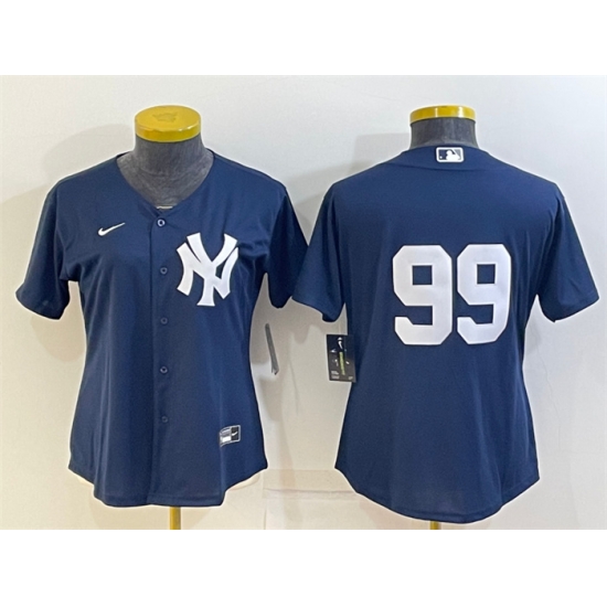 Women New York Yankees 99 Aaron Judge Navy Stitched Baseball Jersey Women New York Yankees 99 Aaron Judge Navy Stitched Baseball Jersey