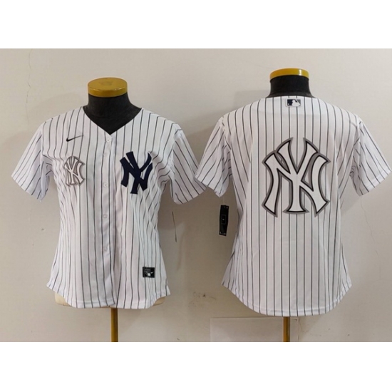 Women New York Yankees White Team Big Logo Cool Base Stitched Jersey 14 Women New York Yankees White Team Big Logo Cool Base Stitched Jersey 14